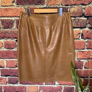 Danier Leather Tan Pencil Skirt Size 10